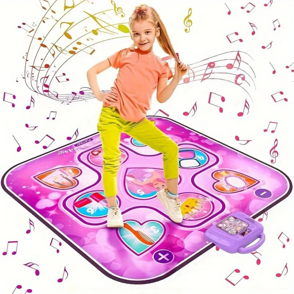 9-Key Dance Mat for kid Faux Leather Interactive Party Games Toys Touch Sensitive With 6 Modes for Boys Gilrs Gift Ages 3+