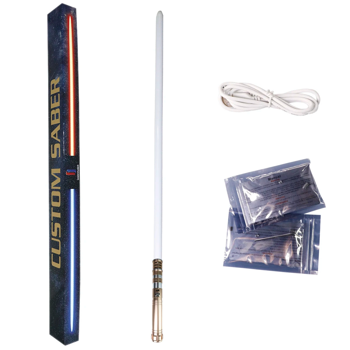 DamienSaber Xeno3.0 Pixel Lightsaber Sensitive Smooth Swing Light Saber Force Heavy Dueling Blade Metal Hilt with 34 Sound Fonts