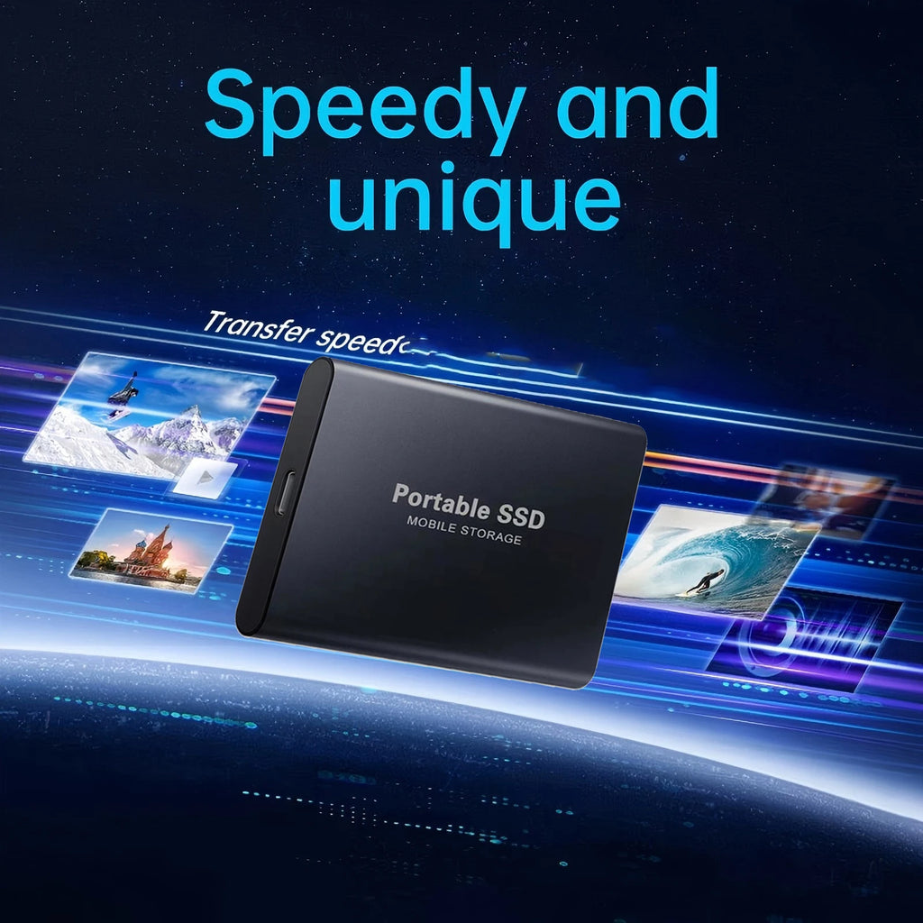 Portable High Speed External Hard Disks Fast Data Transfer Hard Drives 1TB 2TB 4TB High Capacity Storage SSD for MAC Notebook PC