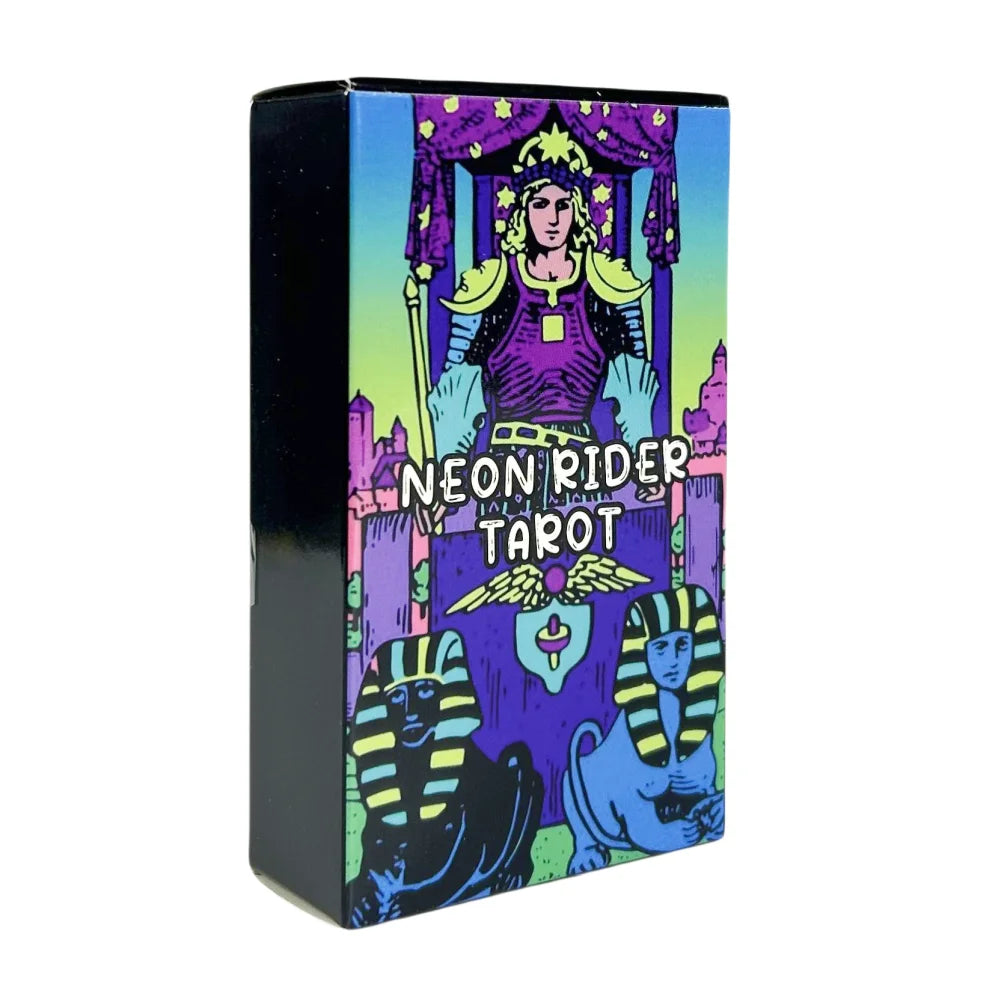 Neon Rider Tarot Cards Game After Divination Deck English Versions Edition Oracle Board Playing Table Game For Party