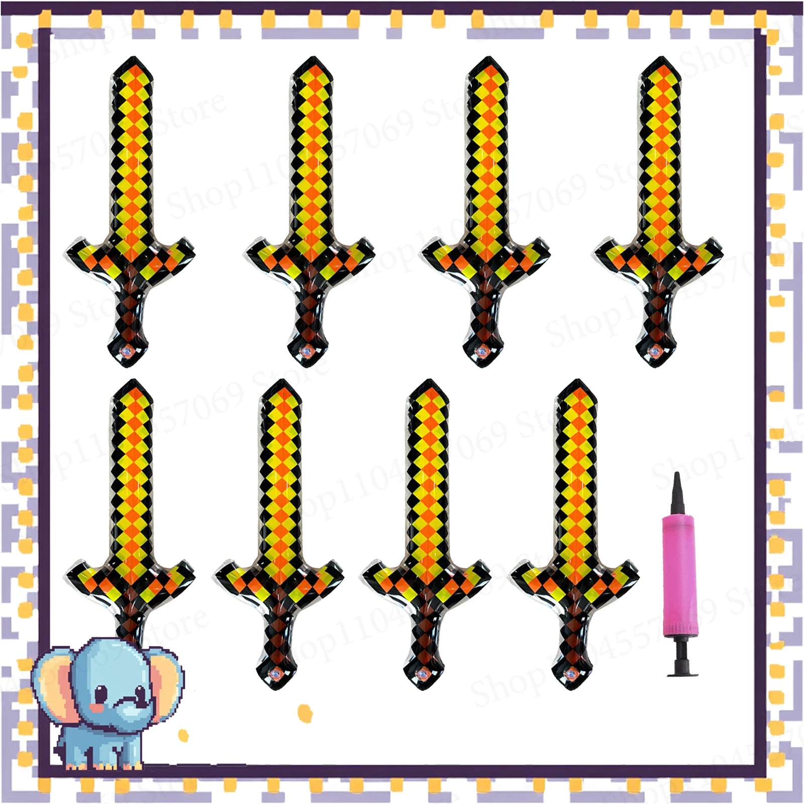 12-72Pcs Inflatable Sword Toy Inflatable Weapons for Theme Party Birthday Halloween Kids Themed Party Gifts Sword Party Favors