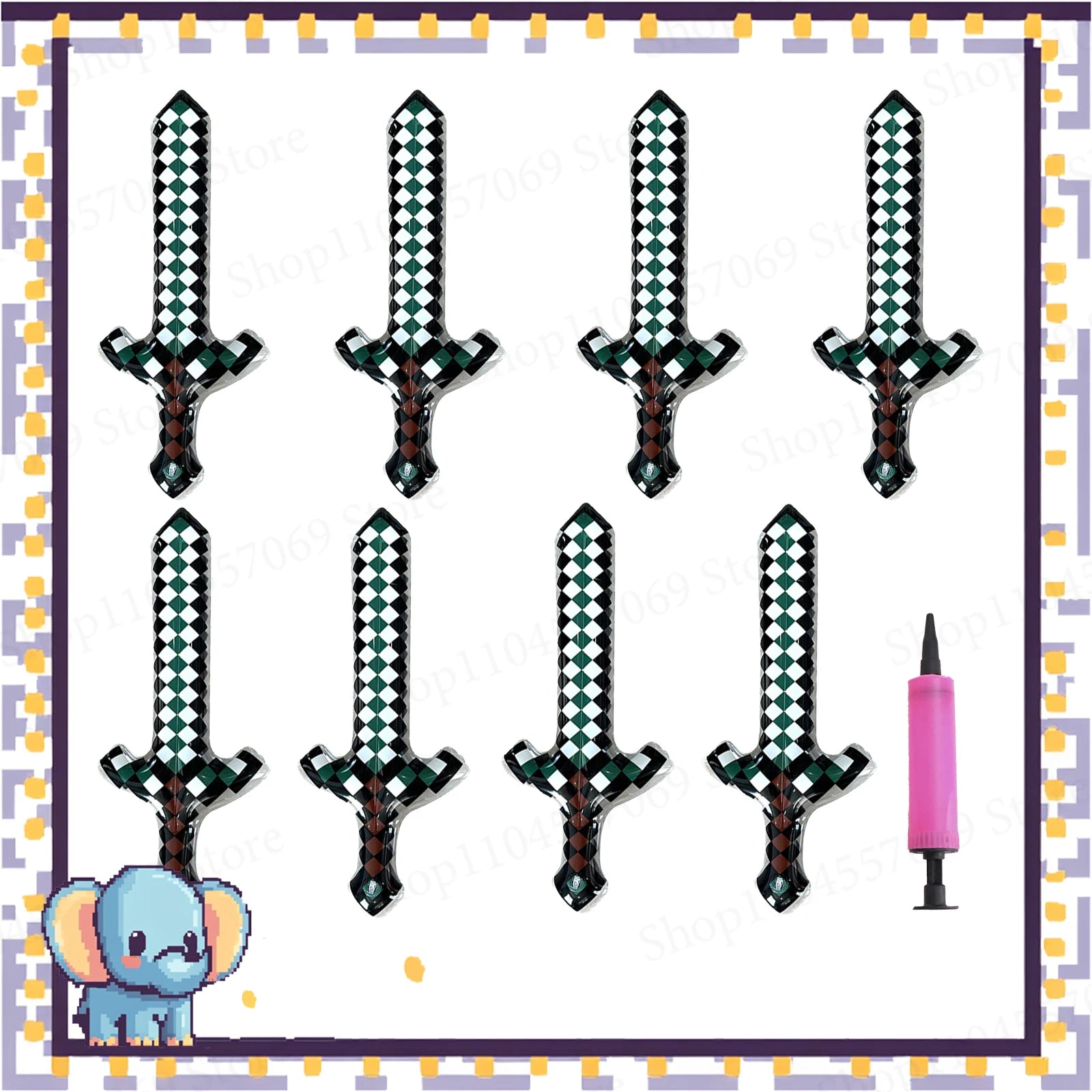 12-72Pcs Inflatable Sword Toy Inflatable Weapons for Theme Party Birthday Halloween Kids Themed Party Gifts Sword Party Favors