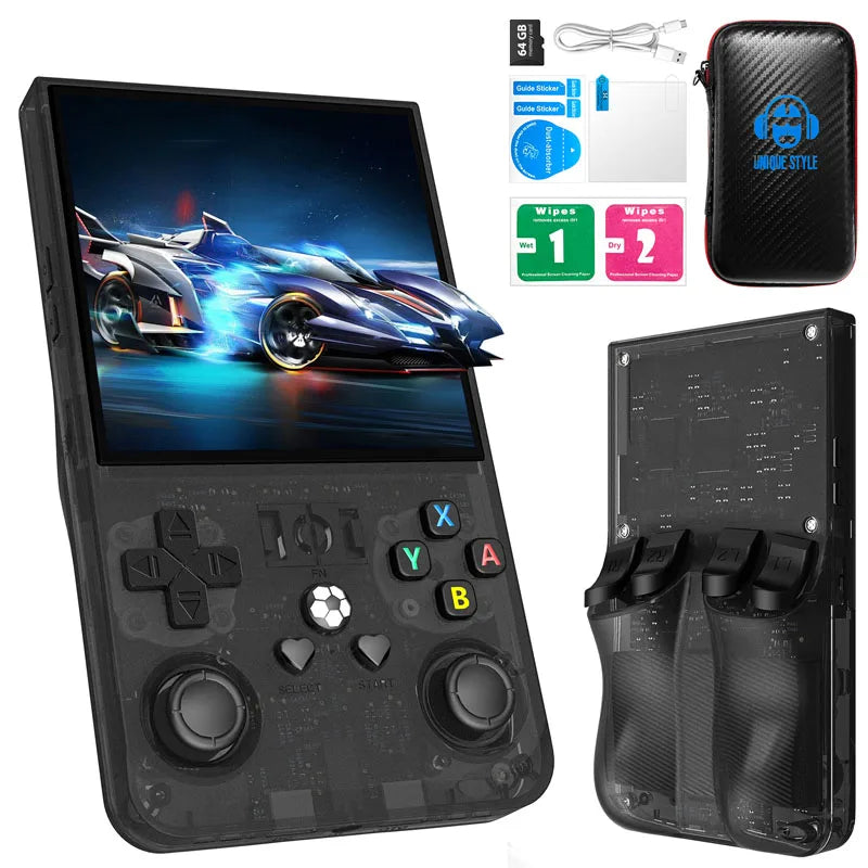 R36MAX Retro Handheld Video Game Console Linux System 4.0 Inch IPS Screen R36S Portable Pocket Video Player 128GB Games Gift