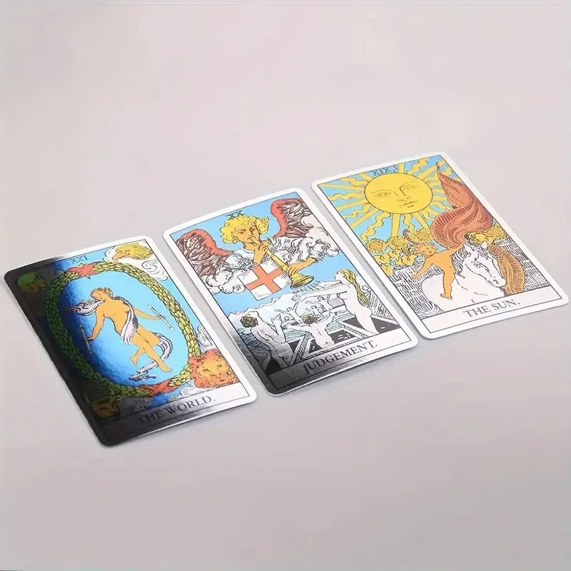 1 Box Classic Tarot Card Board Game With Holographic Flash Cards Holographic Waite Tarot Cards Deck for Beginners And Collectors
