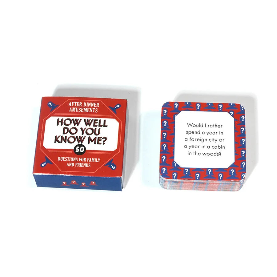 Mini Box - How Well Do You Know Me? Game Board Cards for Family Entertainment and Friends Gathering