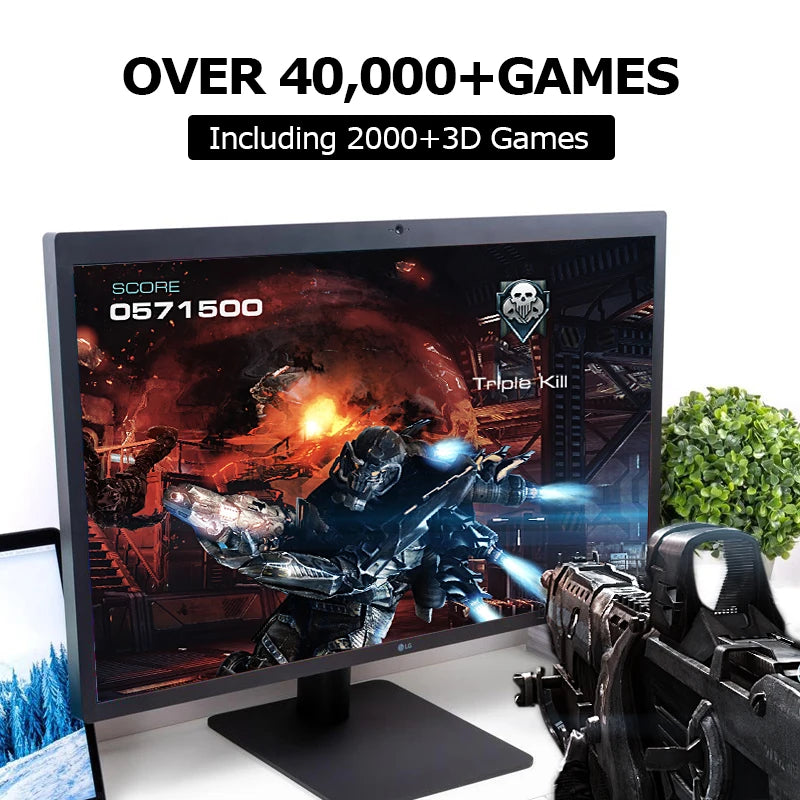 Hot Hyperspin Attraction Gaming HDD Portable Retro Game Console with 100,000 Games Support PS4/PS3/PS2/WII/WIIU for PC/Laptop
