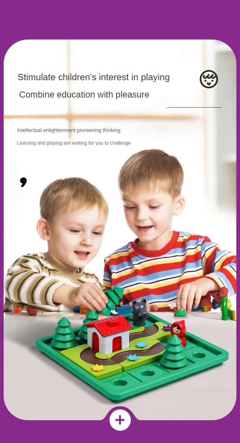 Little Red Riding Hood Smart Hide&Seek Board Games With Solution Skill-Building Puzzle Logic Game Training Toy for Children