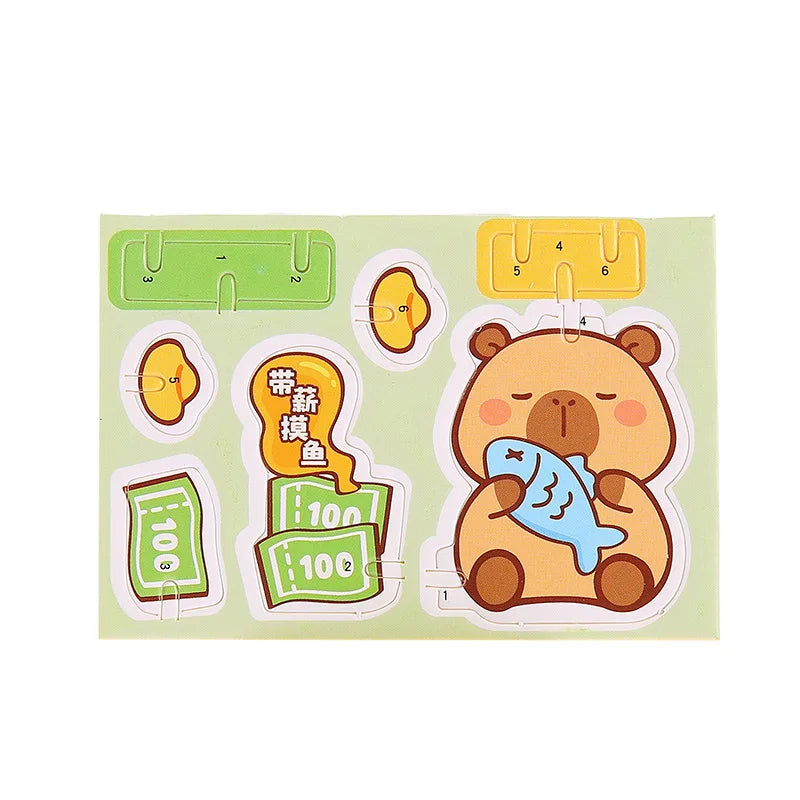 Cartoon Animal Capybara Paper Jigsaw Puzzle Theme Puzzle Party Favors For Kids Birthday Party Favors Classroom Rewards
