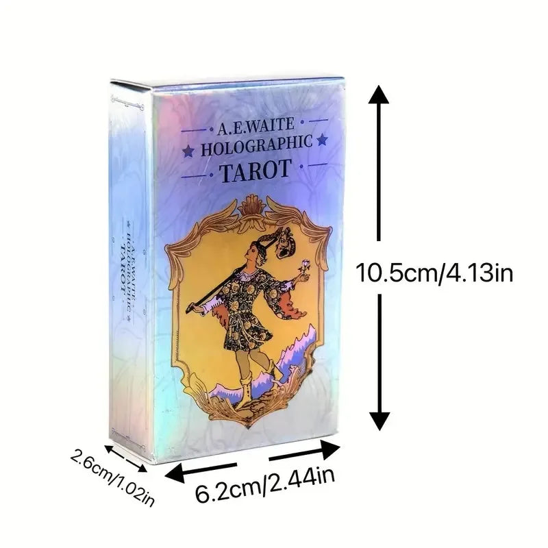 1 Box Classic Tarot Card Board Game With Holographic Flash Cards Holographic Waite Tarot Cards Deck for Beginners And Collectors