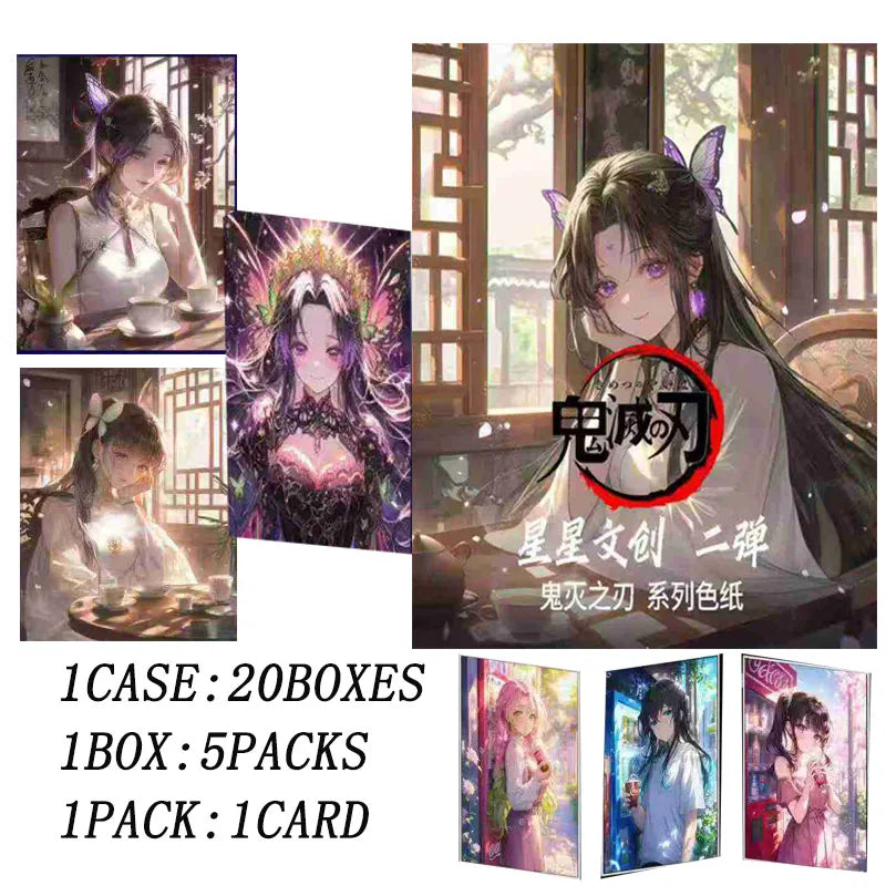 Demon Slayer Acrylic Cards Booster Box Official Anime Trading Game Collection Japanese Style Gift