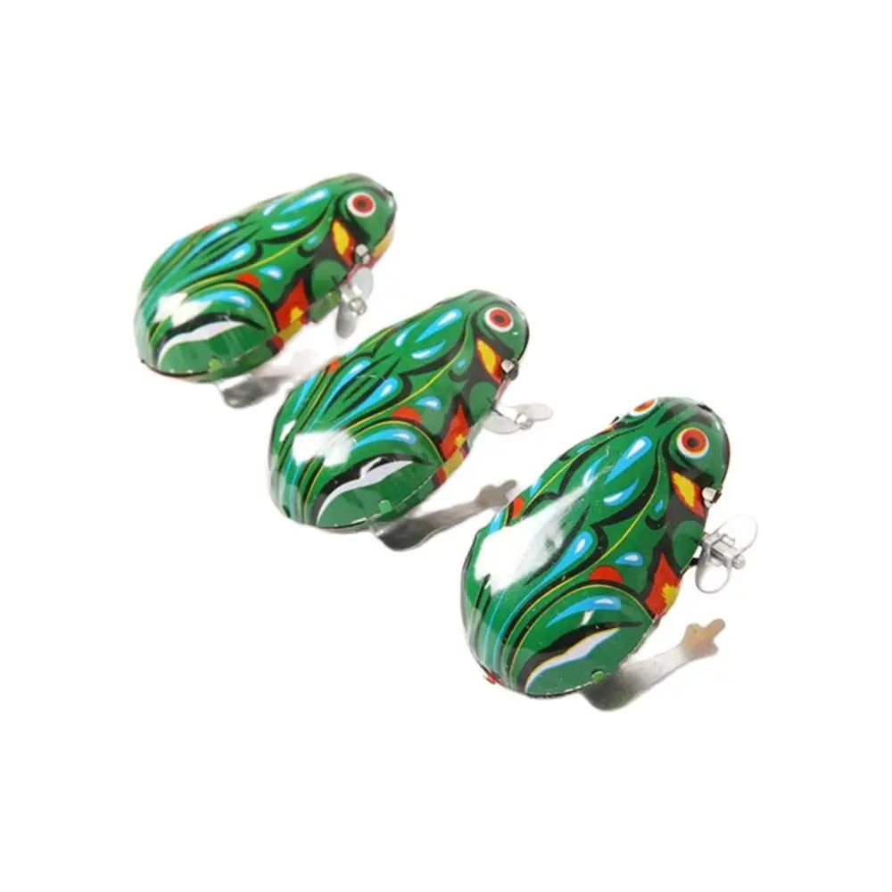 3 Set Fun Kids Classic Tin Wind Up Clockwork Jumping Iron Frog Toy Birthday Gifts Pinata Stuffing Christmas Fiesta Goodies Game