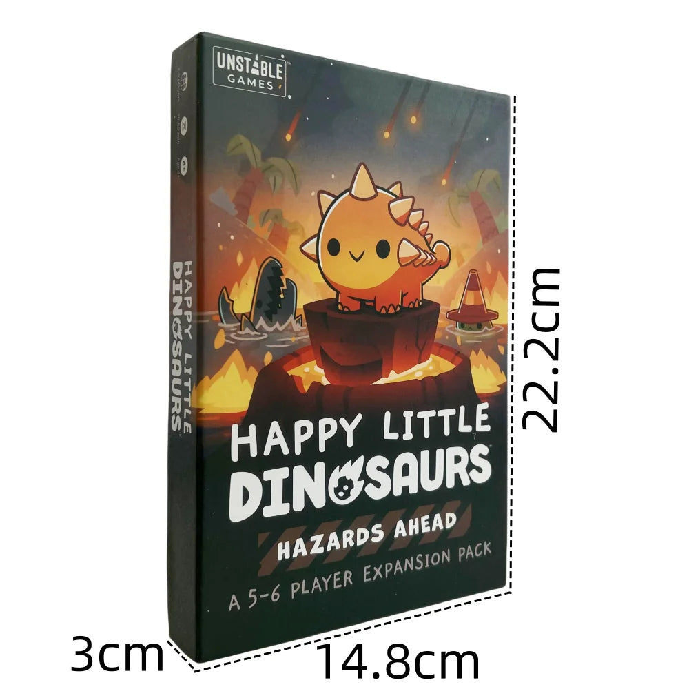 Happy Little Dinosaurs English Chess and Card Strategy Hazards Party Playing Board Evolution Game Cards