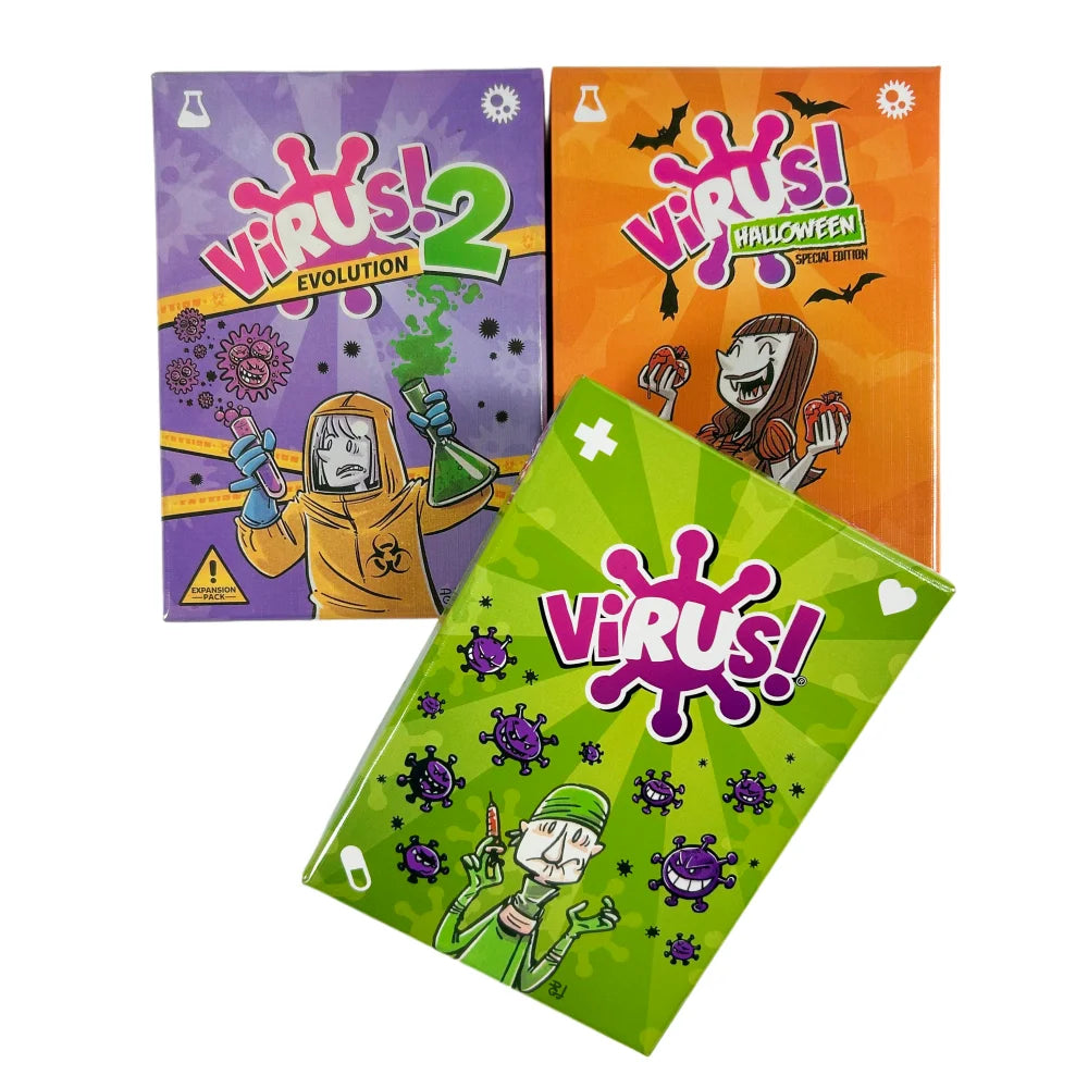 Virus Card Game The Virus 1 2 3 4 Card Correct Version Party Board Game Deck Halloween Edition For Fun Family Games