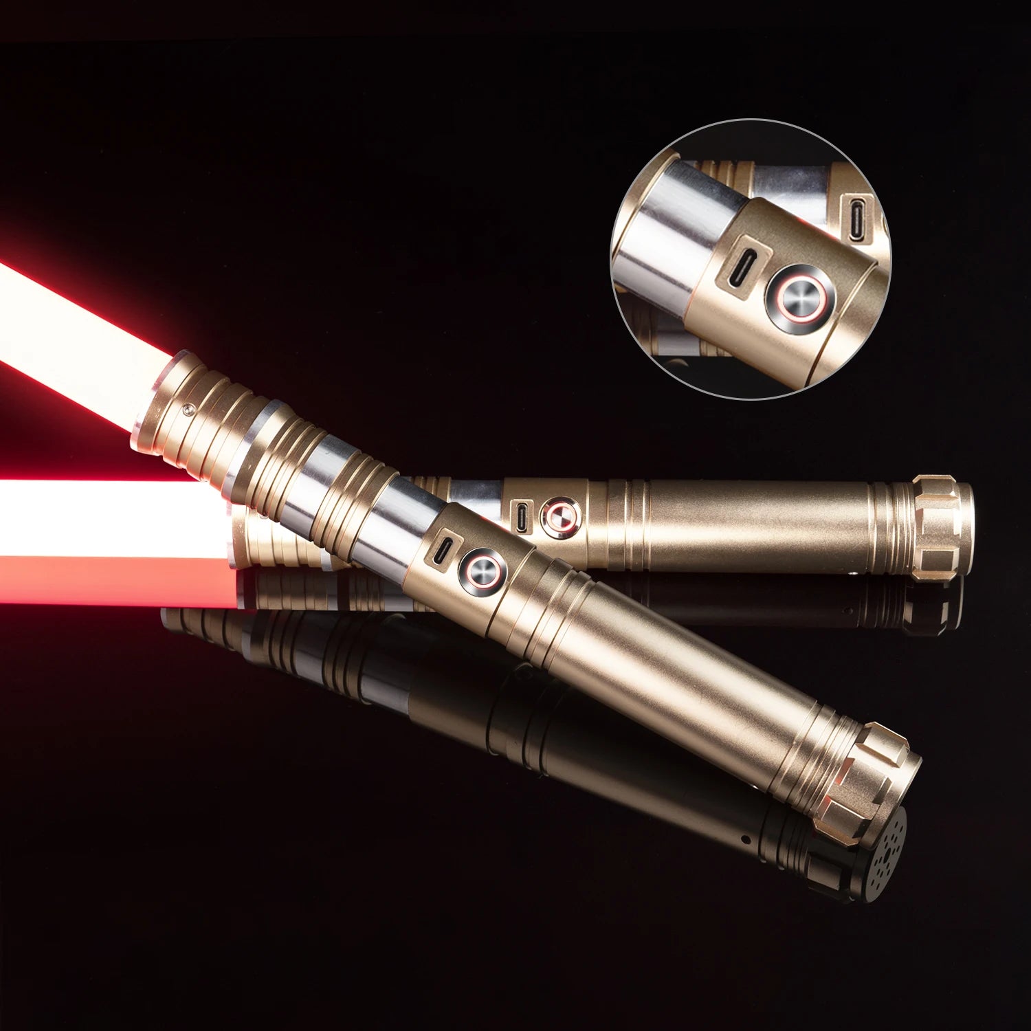 DamienSaber Xeno3.0 Pixel Lightsaber Sensitive Smooth Swing Light Saber Force Heavy Dueling Blade Metal Hilt with 34 Sound Fonts
