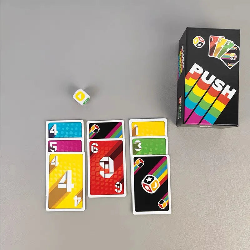 Push Card Game Adults and Teens Strategy Board Game- Family Game for Kids and Adults Age 8 Years Up - 2 to 6 Players