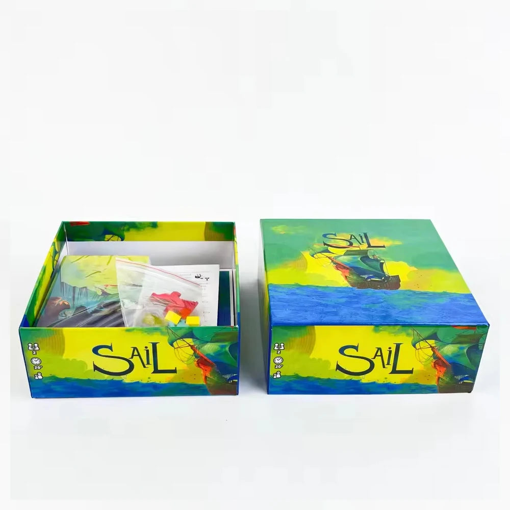SAIL: 2-Player 20-Minute Paper-Based Nautical Strategy Couple Board Game - Romantic Adventure for Date Nights, Couple Gatherings