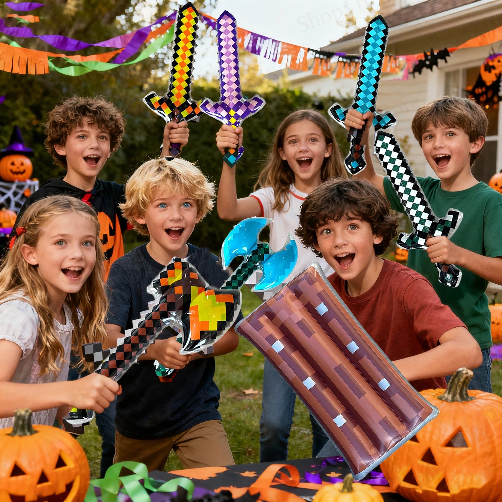 12-72Pcs Inflatable Sword Toy Inflatable Weapons for Theme Party Birthday Halloween Kids Themed Party Gifts Sword Party Favors