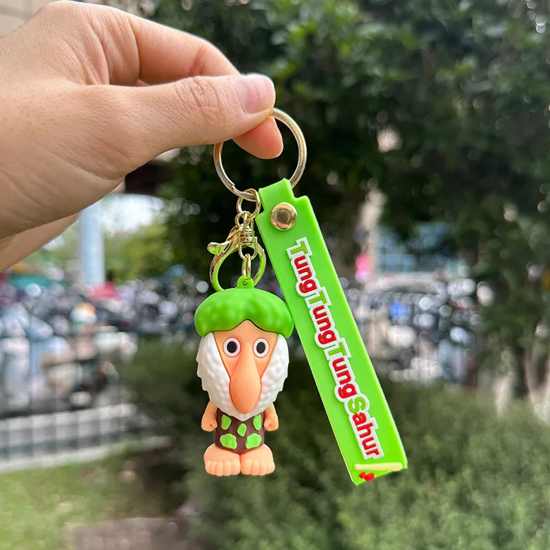 Tung Tung Sahur Party Favor Neon Stickers Cake Topper Glasses Gift Bag Balloons Keychain Squishy Fidget Theme Party Favors