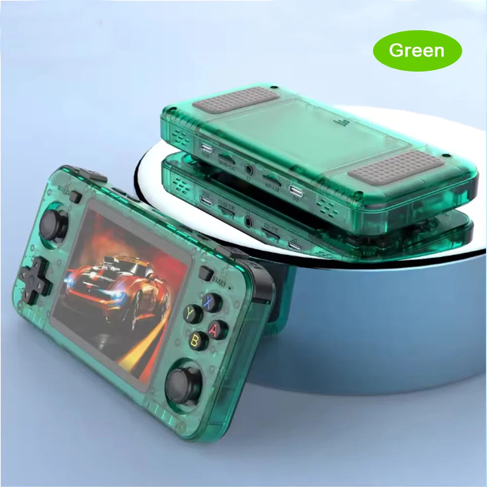 R36H Retro Handheld Console 3.5 inch IPS Screen Open-Source Linux System Portable Classic Game Consoles 64G Video Player Game