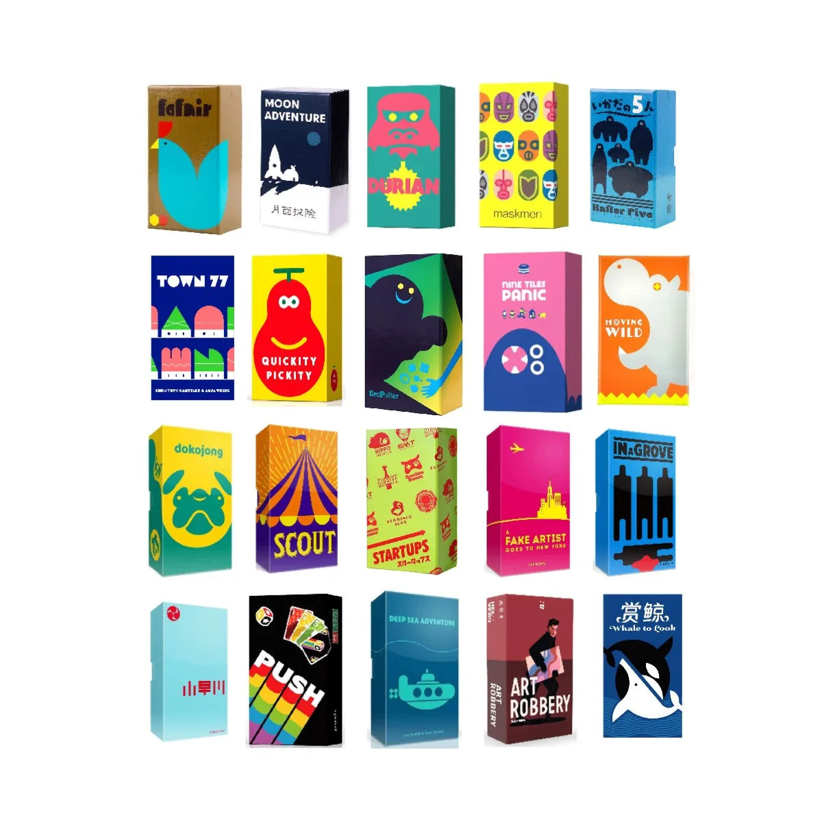 Strategy Board Game | Nine Tiles Panic | Durian | Maskemen| Dropolter | Whale To Look |Rafter Five|Scout Card • Best Family Game