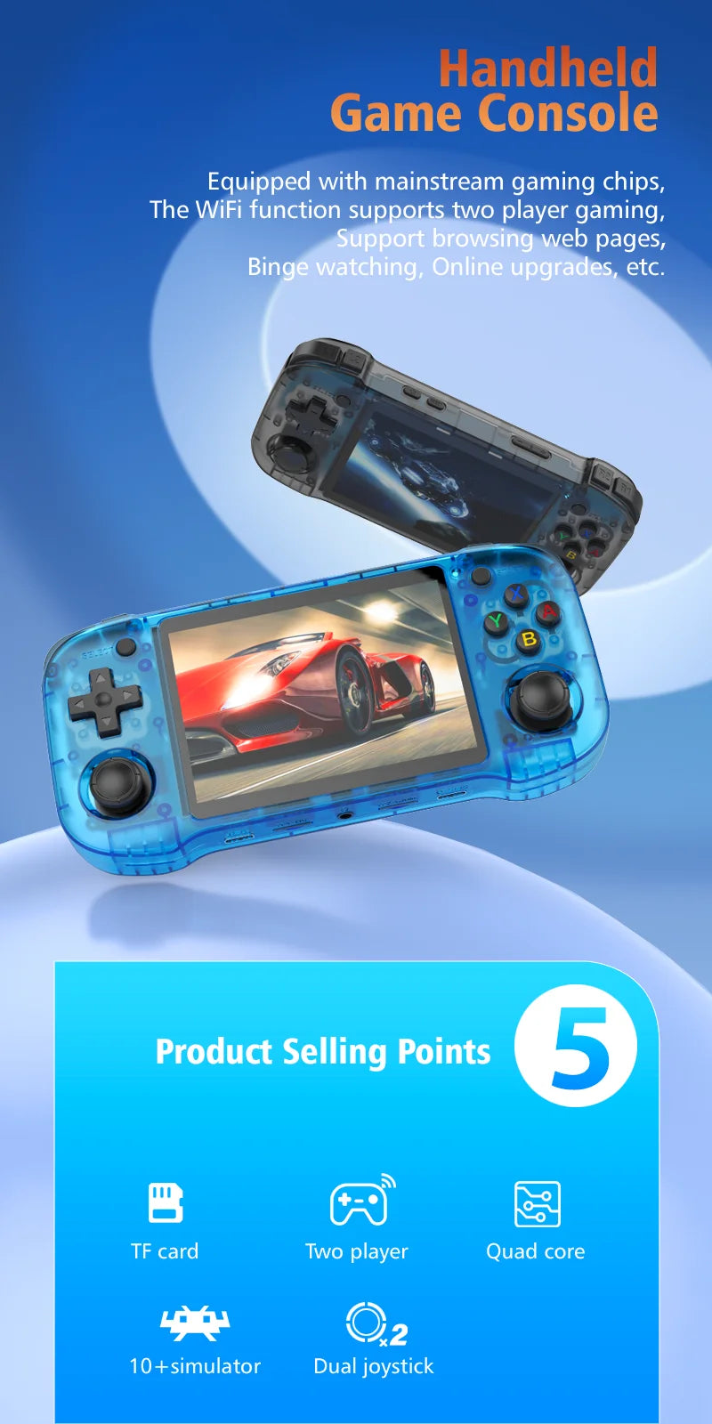 100% Original Linux R46H Retro Handheld Game Console 4.2 IPS 20000+ Games Portable Pocket Player 64G/128G Kids Gifts 2025 NEW