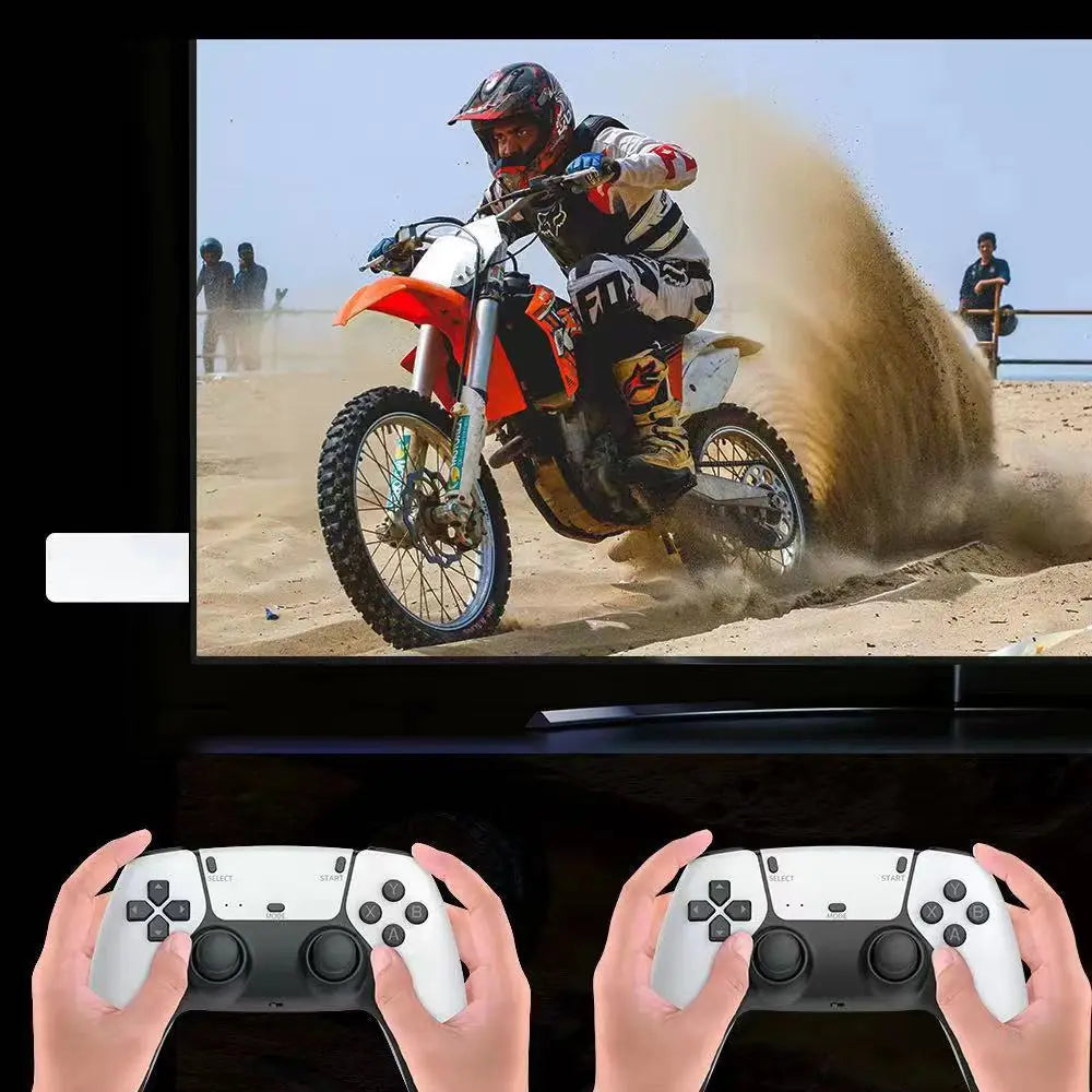 M15 Game Stick Mini TV Handheld Game Console Wireless Gamepads Video Game 128G 30000+ Retro Game HD Output Two-player for PS1 Et