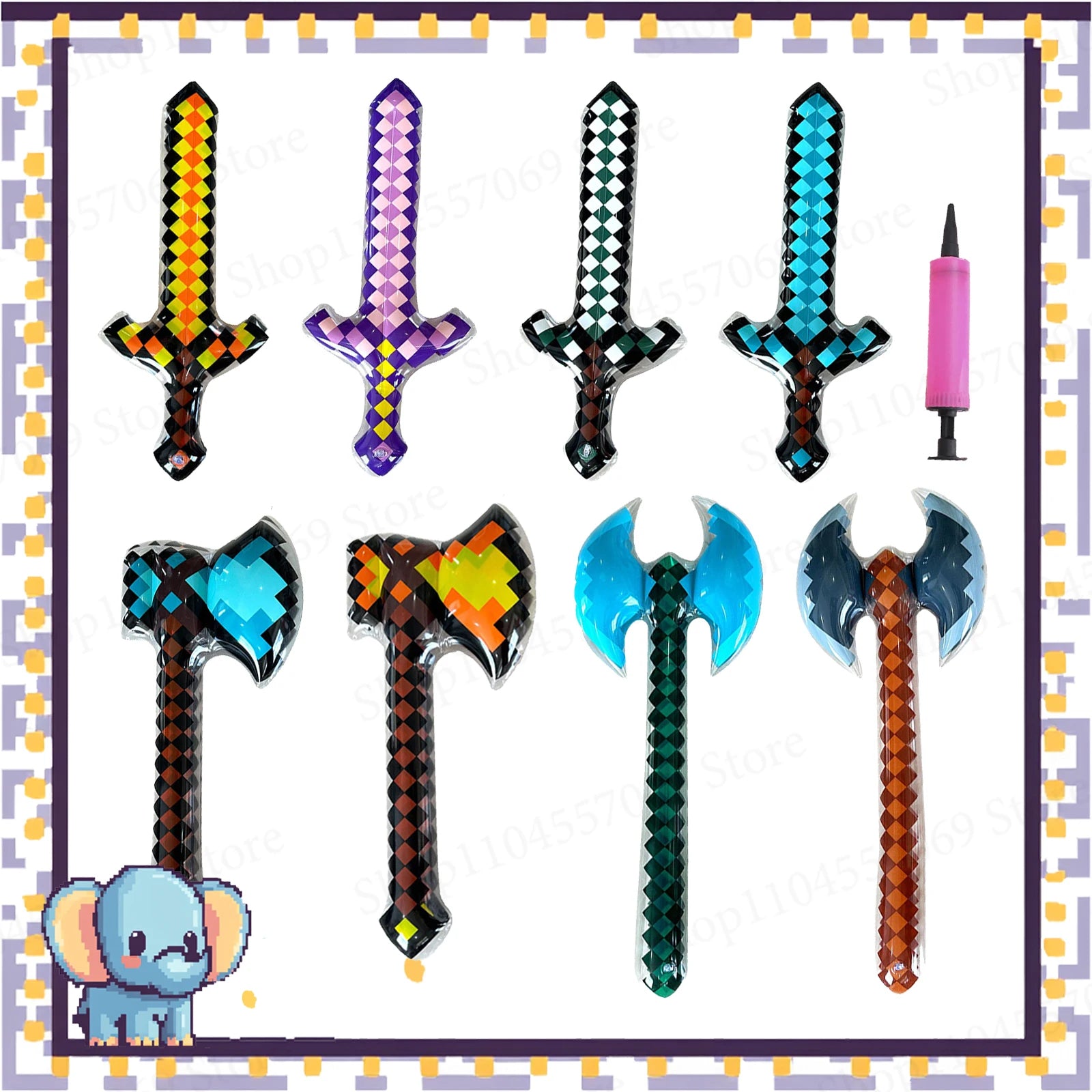 12-72Pcs Inflatable Sword Toy Inflatable Weapons for Theme Party Birthday Halloween Kids Themed Party Gifts Sword Party Favors