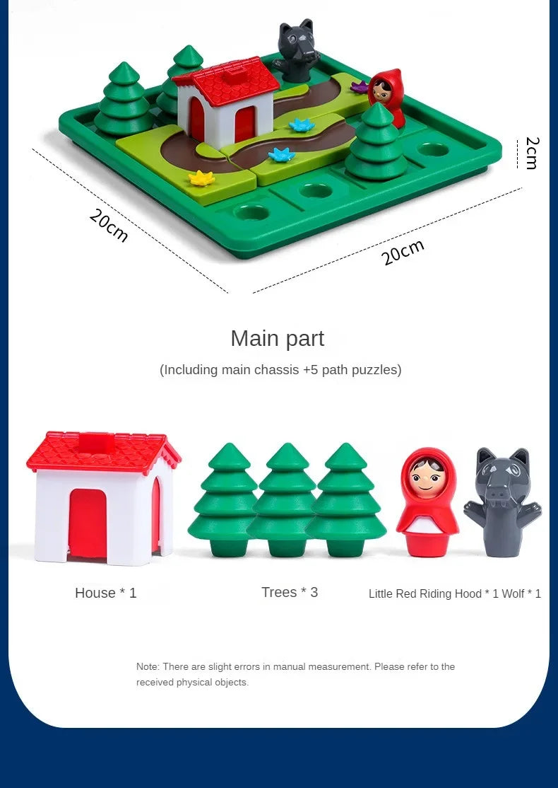 Little Red Riding Hood Smart Hide&Seek Board Games With Solution Skill-Building Puzzle Logic Game Training Toy for Children