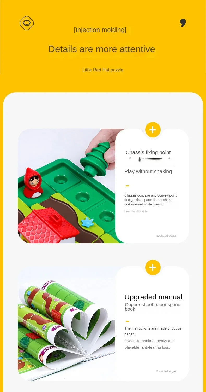Little Red Riding Hood Smart Hide&Seek Board Games With Solution Skill-Building Puzzle Logic Game Training Toy for Children