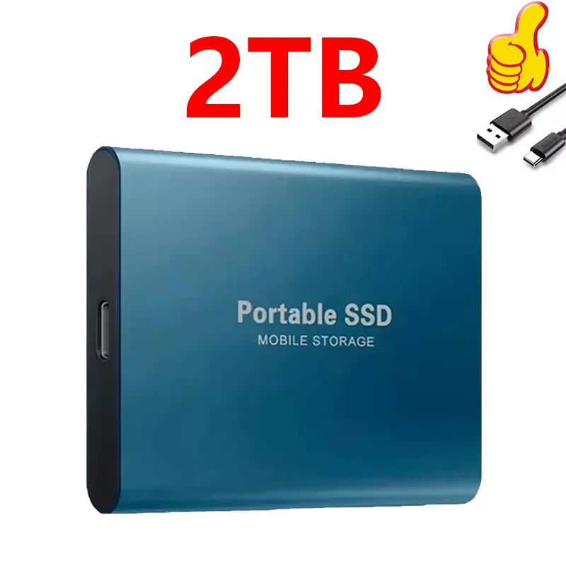 Portable High Speed External Hard Disks Fast Data Transfer Hard Drives 1TB 2TB 4TB High Capacity Storage SSD for MAC Notebook PC