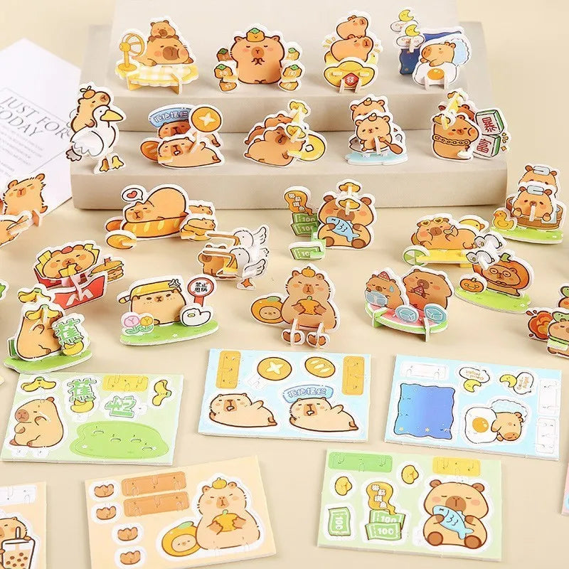 Cartoon Animal Capybara Paper Jigsaw Puzzle Theme Puzzle Party Favors For Kids Birthday Party Favors Classroom Rewards