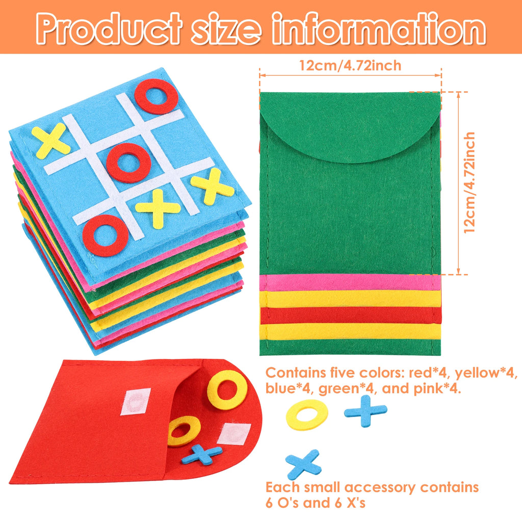 20pcs Felt Board Game  for Kids and Family Party Fun Mini Board Game Toy Family Board Game Birthday Party Favors Travel Game