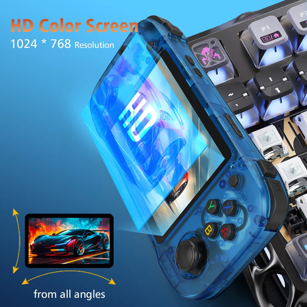 100% Original Linux R46H Retro Handheld Game Console 4.2 IPS 20000+ Games Portable Pocket Player 64G/128G Kids Gifts 2025 NEW