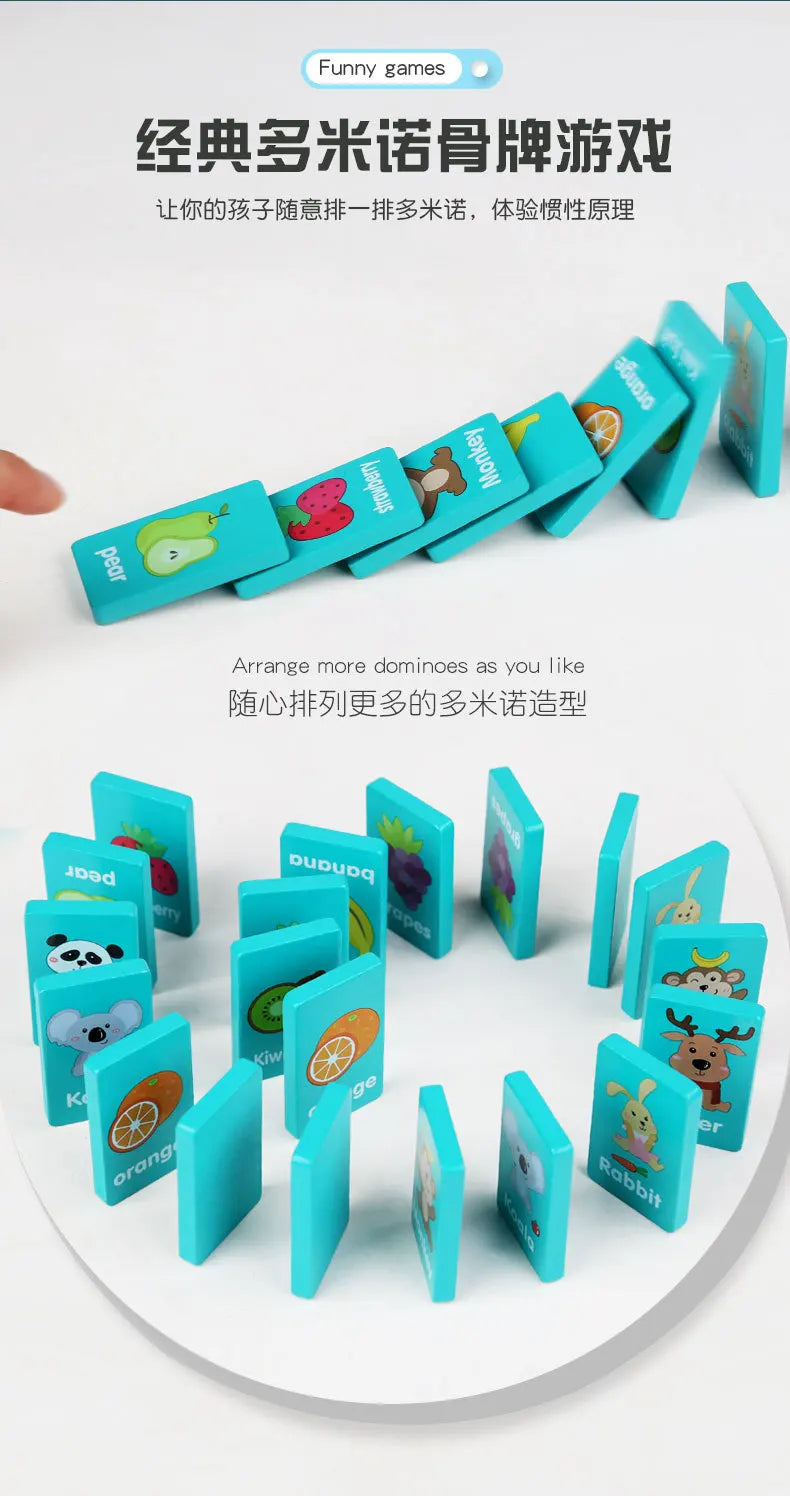 Kid Blocks Seaside Escape Mahjong Wooden Memory Solitaire Matching Game Party Family Board Games Animal Educational Puzzles Toy