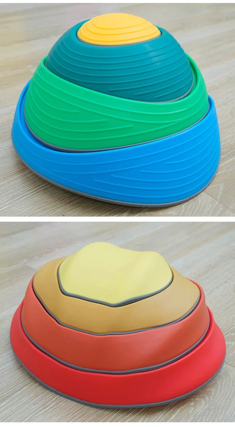 Children Balance Stepping Stones Sports Toys Sensory Integration Training Parish Party Indoor Outdoor Social Game Autism Therapy