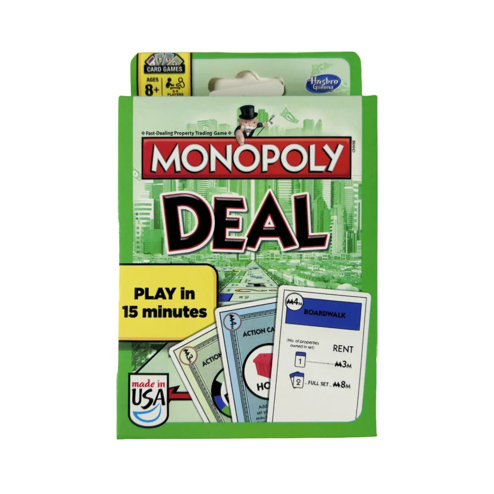 Monopoly Deal Quick-Playing Cluede Card Game for Families Kids Ages 8 and Up and 2-5 Players Board game