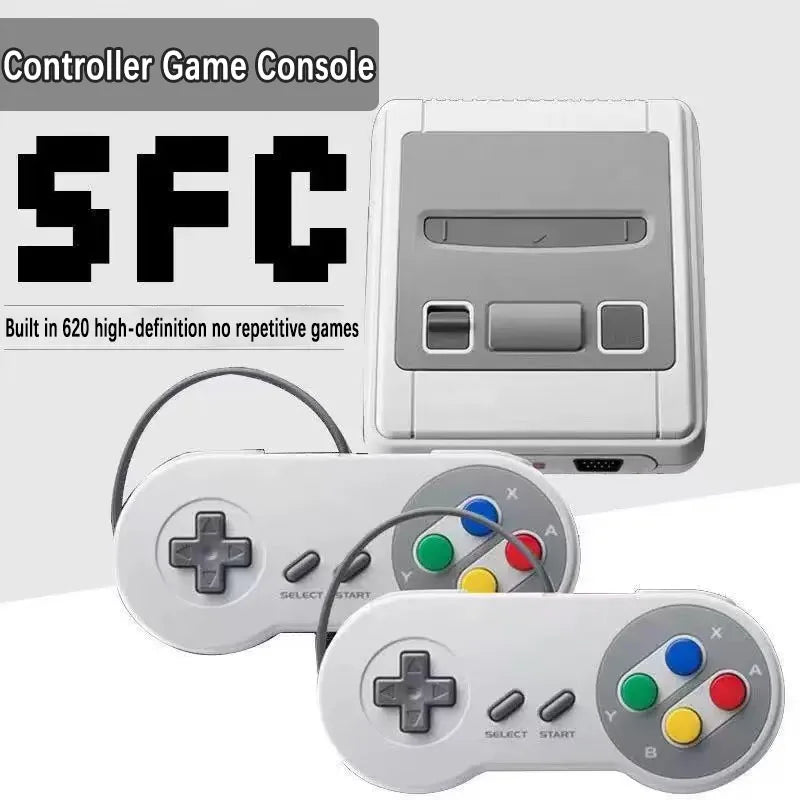 Mini Retro Video Game Console For SNES Home Game Player AV Output Built in SFC620 Game with wired Gamepad For Children