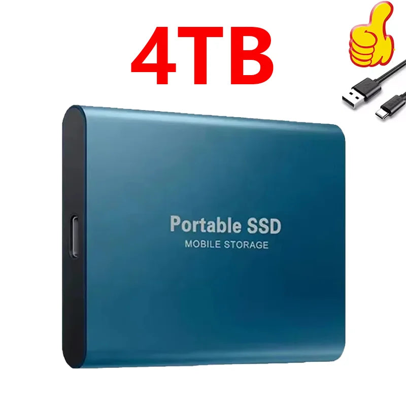 Portable High Speed External Hard Disks Fast Data Transfer Hard Drives 1TB 2TB 4TB High Capacity Storage SSD for MAC Notebook PC