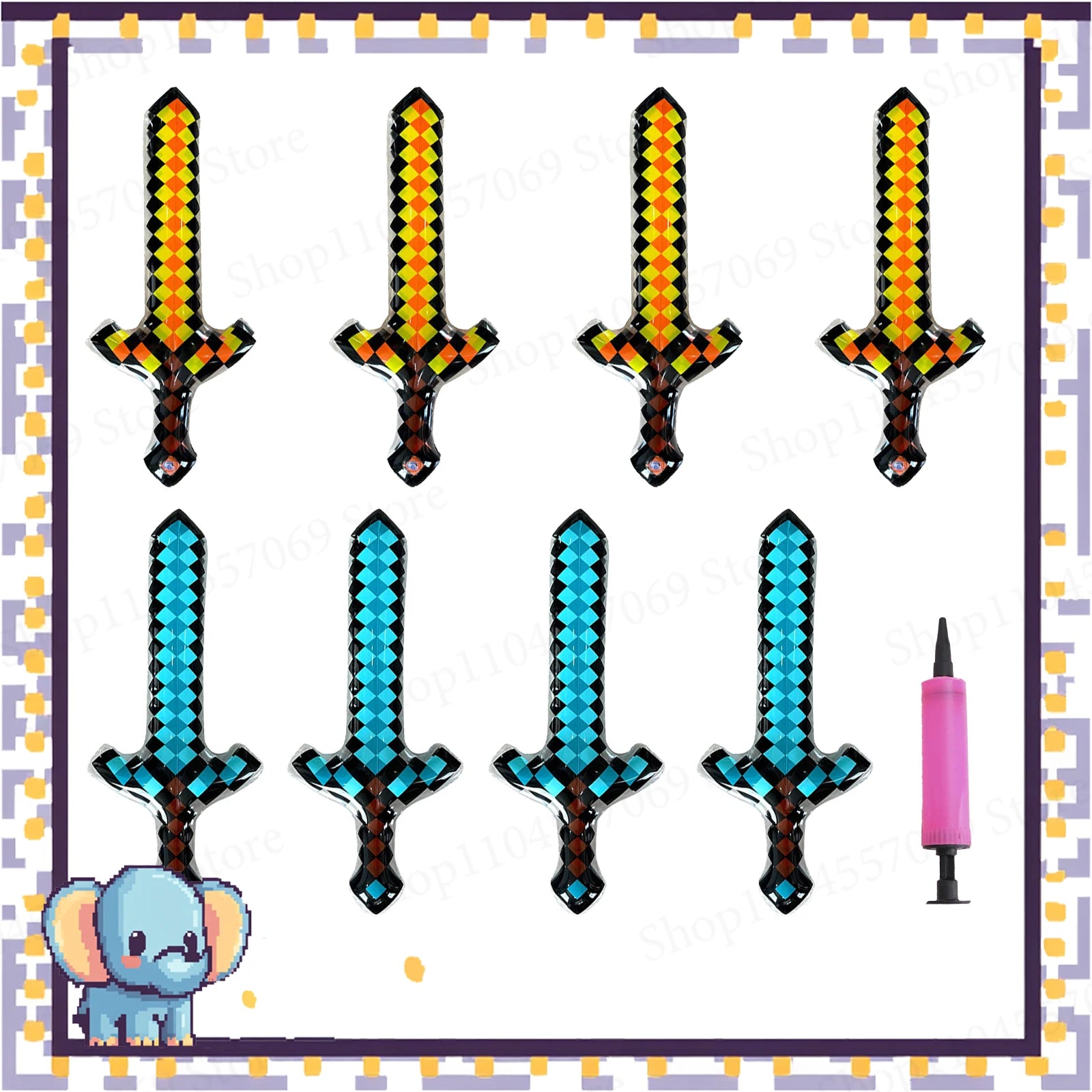12-72Pcs Inflatable Sword Toy Inflatable Weapons for Theme Party Birthday Halloween Kids Themed Party Gifts Sword Party Favors