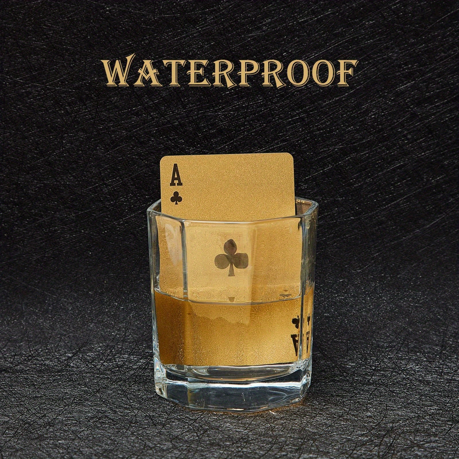 24K Gold Waterproof Playing Cards Plastic Poker Game PET Table Games Halloween Christmas Family Game Nights Board Game Gift