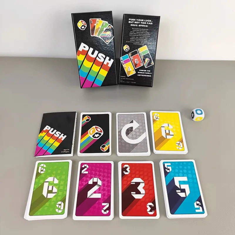 Push Card Game Adults and Teens Strategy Board Game- Family Game for Kids and Adults Age 8 Years Up - 2 to 6 Players