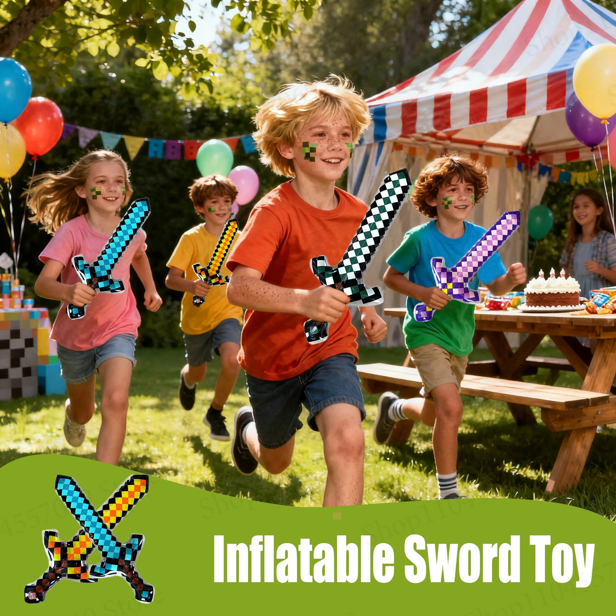 12-72Pcs Inflatable Sword Toy Inflatable Weapons for Theme Party Birthday Halloween Kids Themed Party Gifts Sword Party Favors