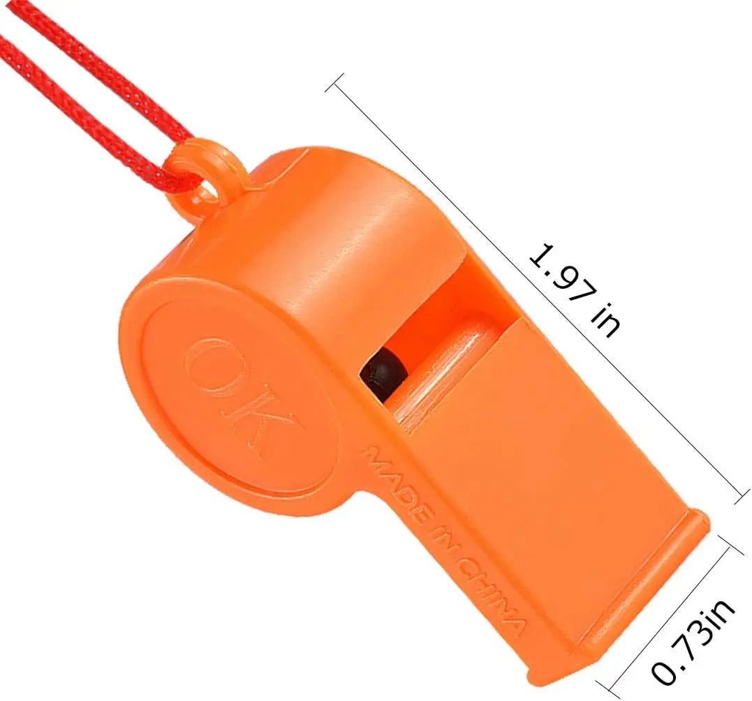 25/200PCS Sports Whistle With Lanyard Child Birthday Whistle Birthday Party Favors Cheering Props Football Whistle Pinata Filler