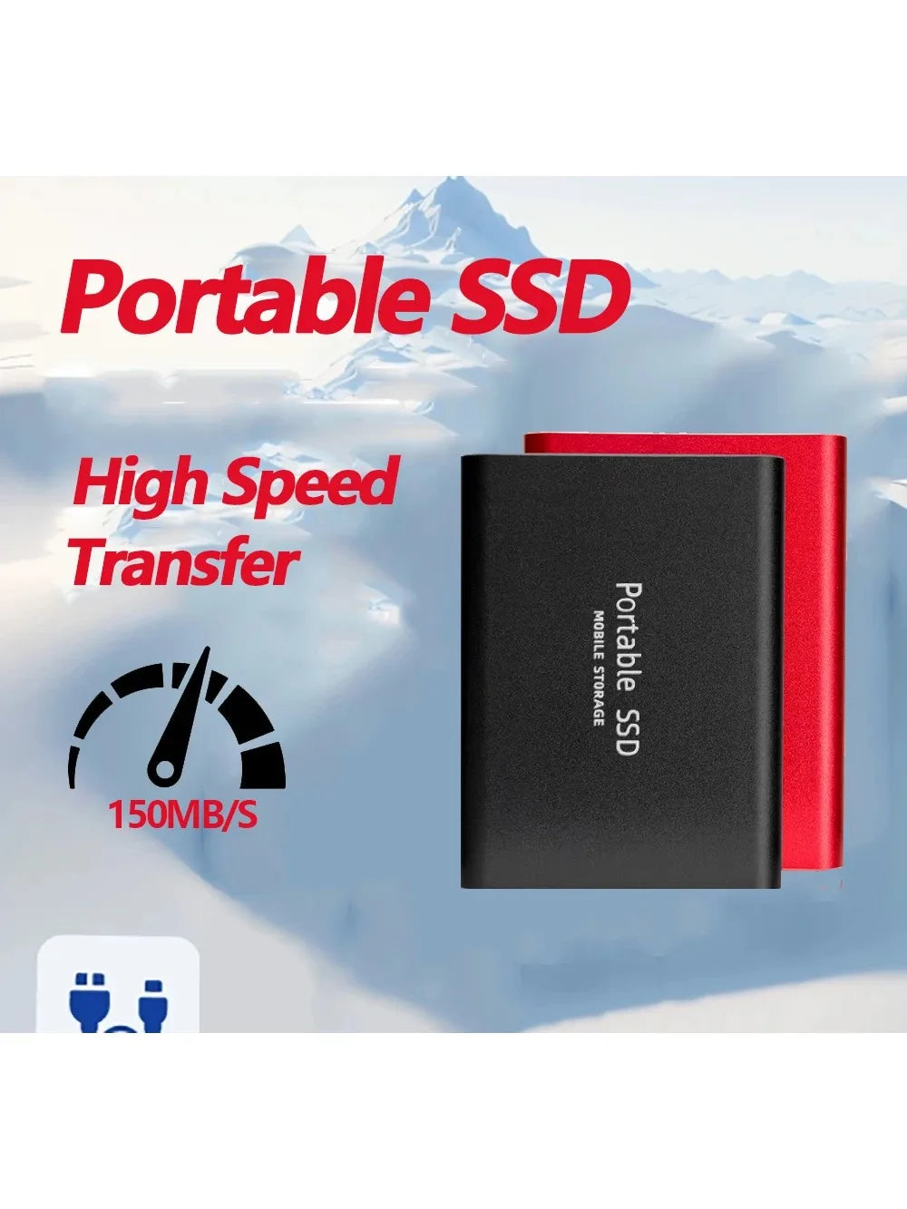 Portable High Speed External Hard Disks Fast Data Transfer Hard Drives 1TB 2TB 4TB High Capacity Storage SSD for MAC Notebook PC