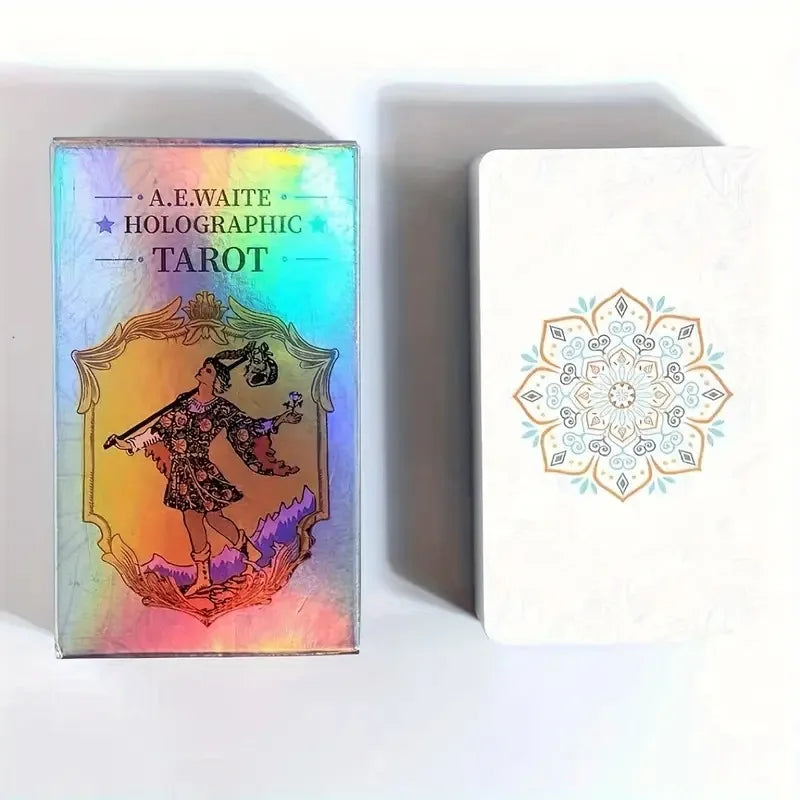1 Box Classic Tarot Card Board Game With Holographic Flash Cards Holographic Waite Tarot Cards Deck for Beginners And Collectors