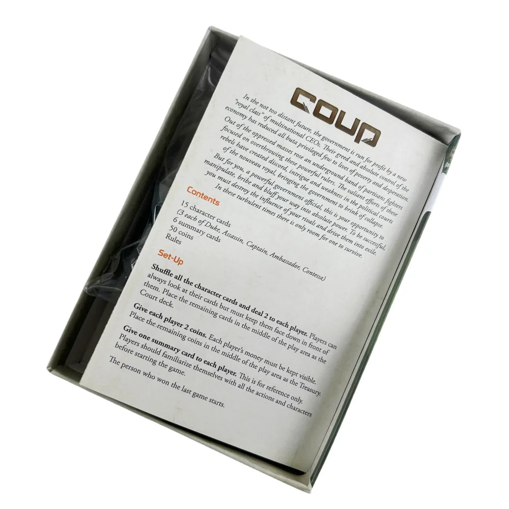 Indie Boards and Cards | Coup | Card Game Coup Reformation 2nd Edition Expansion Card Game