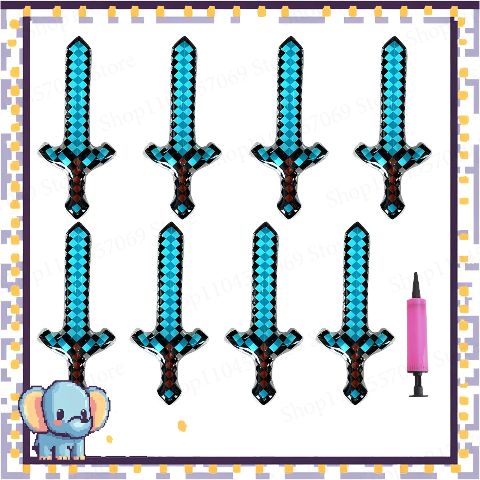 12-72Pcs Inflatable Sword Toy Inflatable Weapons for Theme Party Birthday Halloween Kids Themed Party Gifts Sword Party Favors
