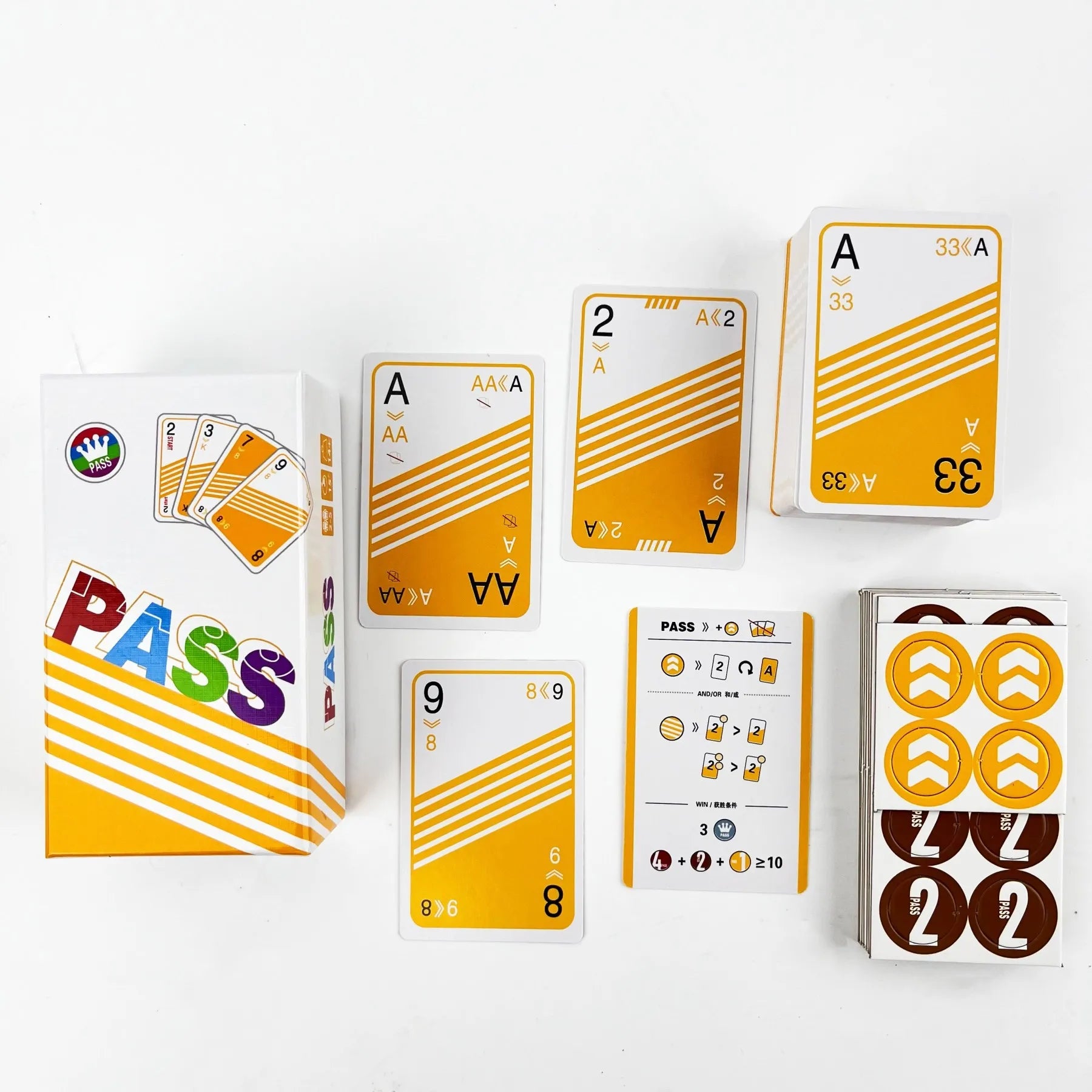PASS Card Game - URN THE TABLES BY PASS for Fun Party Game - Ages 14+, 2 Players 15 Minutes Playing Time