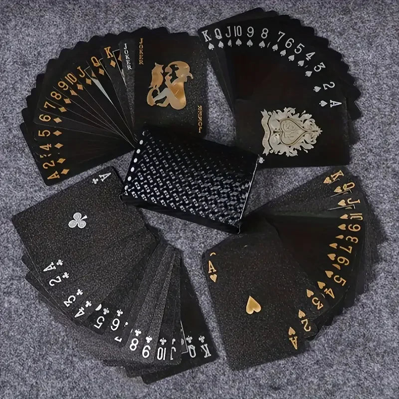 Color Black Gold Playing Card Game Card Group Waterproof Poker Suit Magic Dmagic Package Board Game Gift Collection