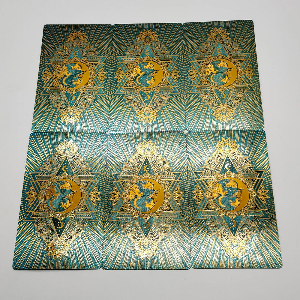 New Rider Waite Deck Gold Foil Tarot Cards Mysterious Board Game Terrific Divination Oracle With Exquisite Gift Box